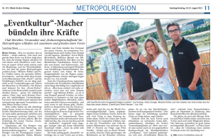 Artikel Rhein Neckar Zeitung 18.08.2012